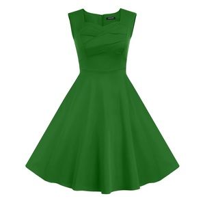 Green 50's vintage cotton dress